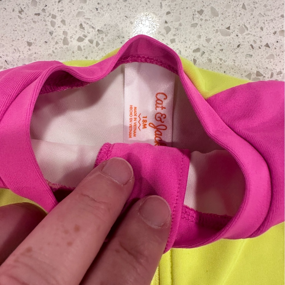 Cat & Jack Colorful Kids Swim Rashguard - Picture 3 of 4